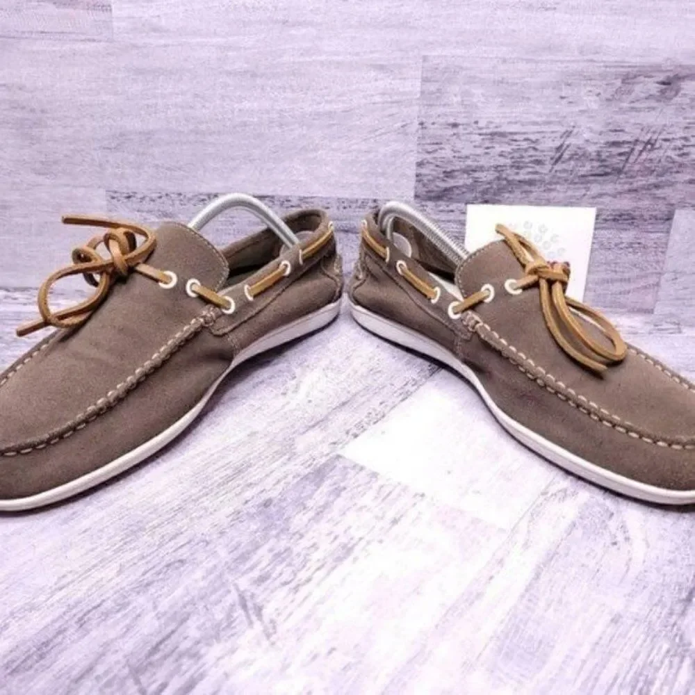Calvin Klein Jameson Slip on Suede Boat Shoe Brown Men's sz 9